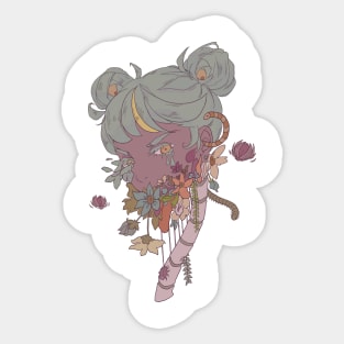 Head of Flowers Sticker